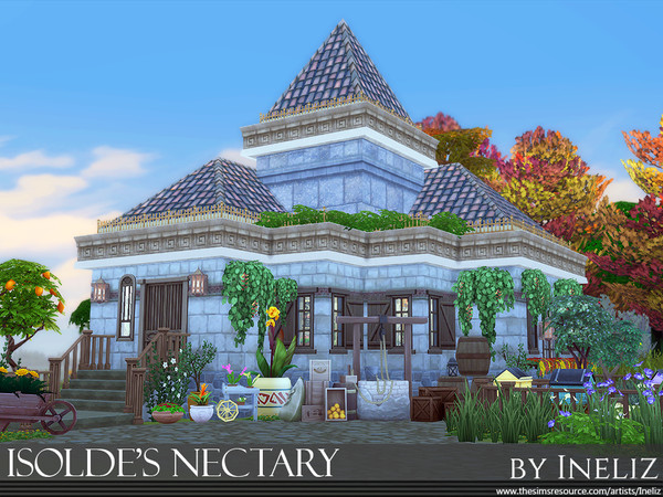 Sims 4 Isoldes Nectary small retail store by Ineliz at TSR