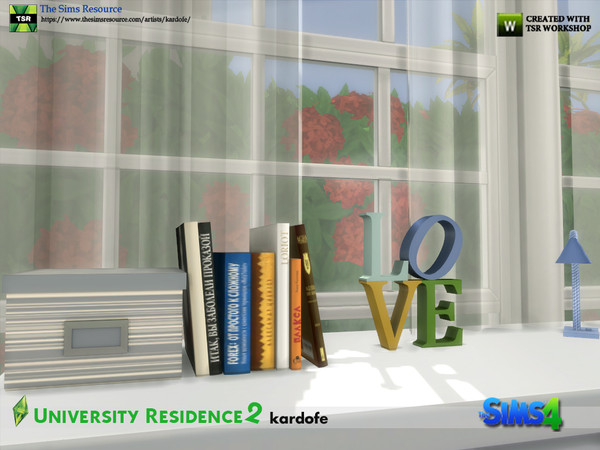 Sims 4 University Residence 2 decor by kardofe at TSR