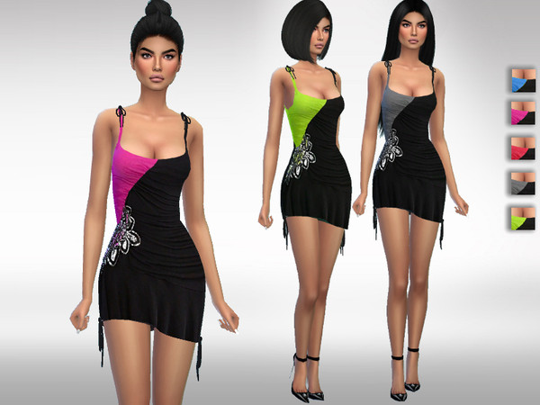 Sims 4 Bonita Dress by Puresim at TSR