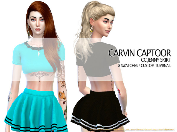 Sims 4 Jenny Skirt by carvin captoor at TSR