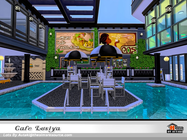 Sims 4 Cafe Lusiya by autaki at TSR