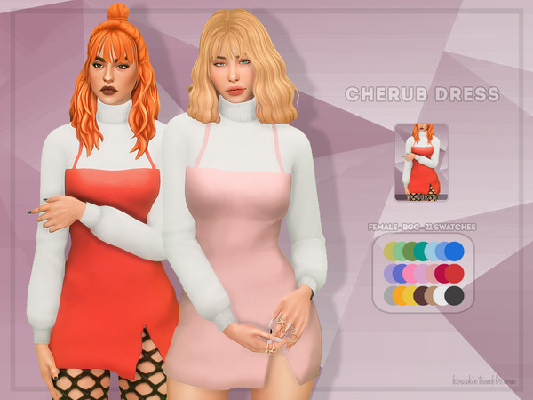 Sims 4 Cherub Dress by Kouukie at TSR