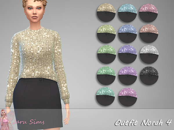 Sims 4 Outfit Norah 4 by Jaru Sims at TSR
