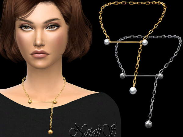 Sims 4 Asymmetric chain with a pin by NataliS at TSR