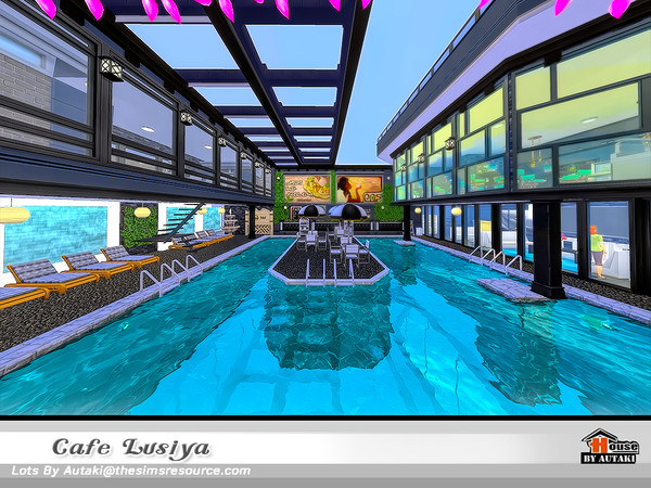 Sims 4 Cafe Lusiya by autaki at TSR