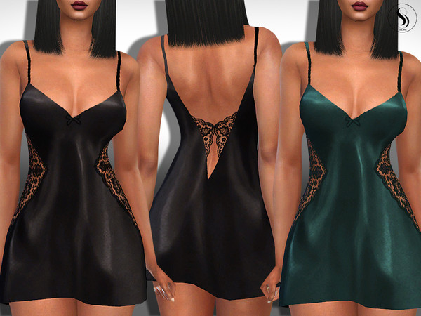 Sims 4 Female Full Silk Lace Sleeping Gowns by Saliwa at TSR