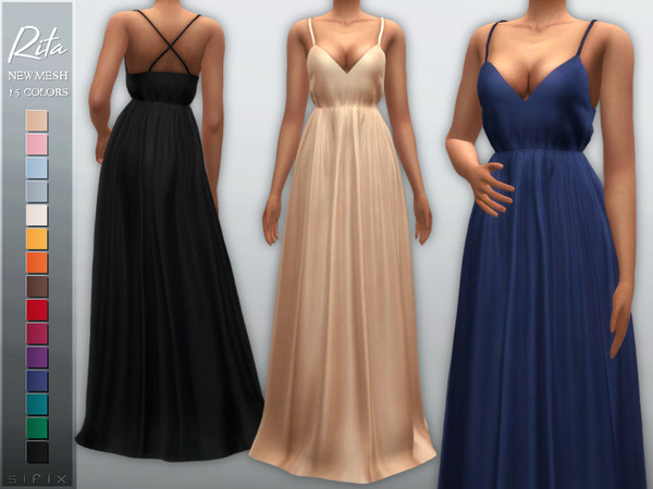 Sims 4 Rita Dress by Sifix at TSR