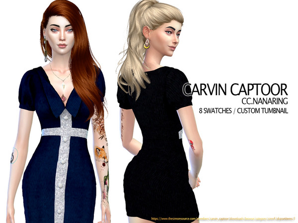 Sims 4 Nanaring dress by carvin captoor at TSR