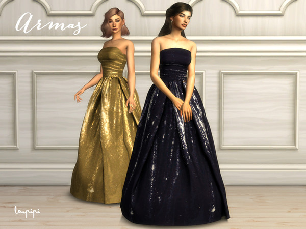 Sims 4 Armas gown by laupipi at TSR