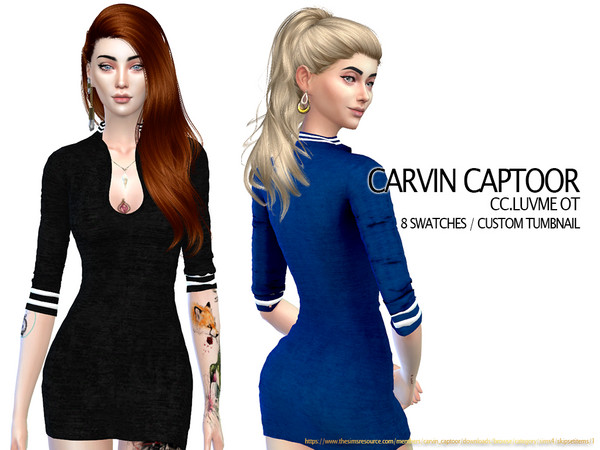 Sims 4 Luvme OT dress by carvin captoor at TSR