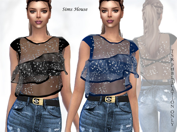 Sims 4 Blouse Galaxy by Sims House at TSR