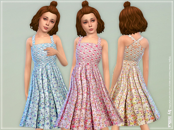 Sims 4 Girls Dresses Collection P133 by lillka at TSR