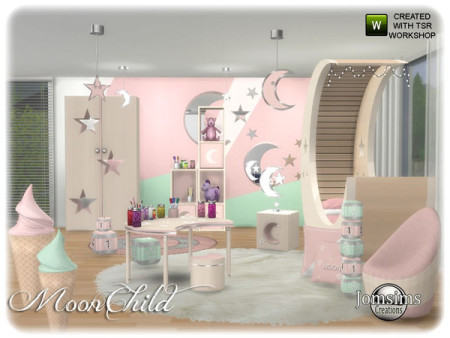 Moonchild kids bedroom by jomsims at TSR