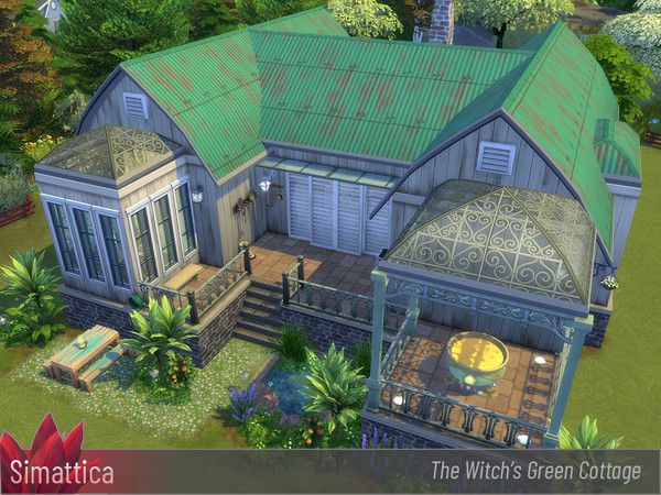 Sims 4 The Witchs Green Cottage by Simattica at TSR