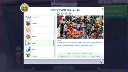 Naruto Ninja Career by RayBreeder7 at Mod The Sims