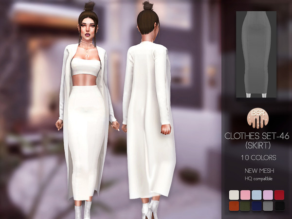 Sims 4 Clothes SET 46 SKIRT BD180 by busra tr at TSR