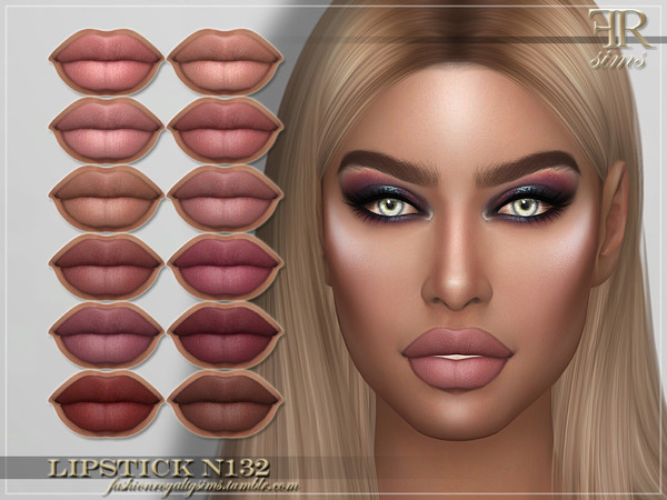 Sims 4 FRS Lipstick N132 by FashionRoyaltySims at TSR