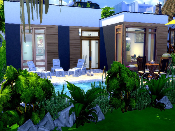 Sims 4 Modern Palms home by GenkaiHaretsu at TSR