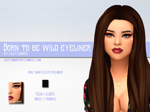 Sims 4 Born to be Wild Eyeliner by LadySimmer94 at TSR