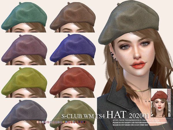 Sims 4 Hat 202001 by S Club WM at TSR