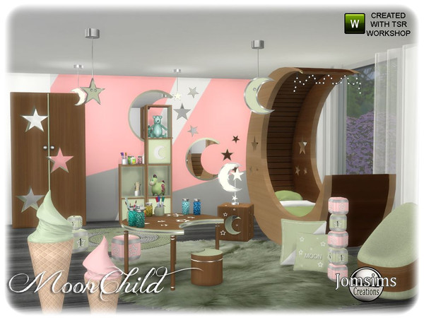 Sims 4 Moonchild kids bedroom by jomsims at TSR