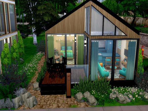 Sims 4 Tiny Living house by GenkaiHaretsu at TSR
