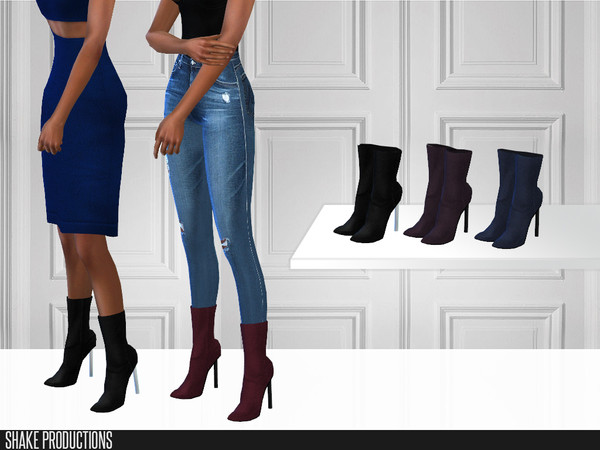 Sims 4 366 Leather Boots by ShakeProductions at TSR