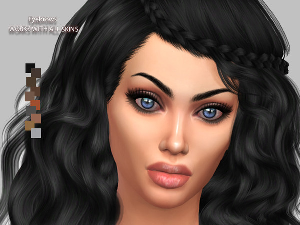 Sims 4 Lush Brows by pizazz at TSR