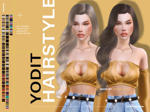 Sims 4 Yodit Hairstyle by Leah Lillith at TSR