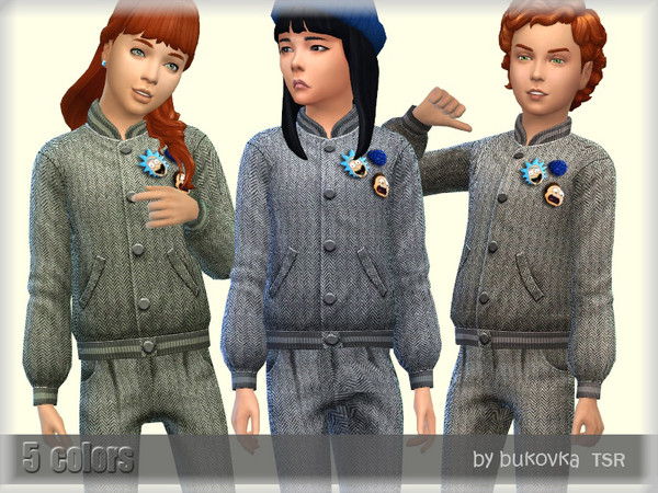 Sims 4 Tweed Jacket by bukovka at TSR