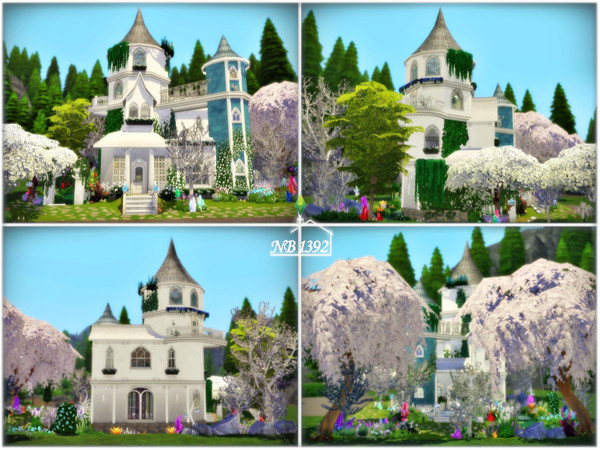 Sims 4 Blue Fairy Castle by nobody1392 at TSR