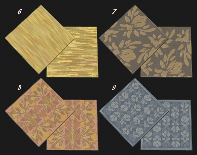 Sims 4 Character Defining 9 Shag Rugs 235 Recolours by Simmiller at Mod The Sims