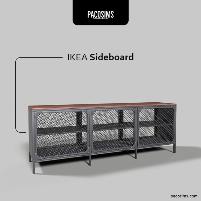 Sims 4 Industrial sideboard (P) at Paco Sims