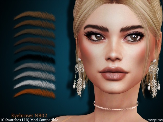 Sims 4 Eyebrows NB02 at MSQ Sims