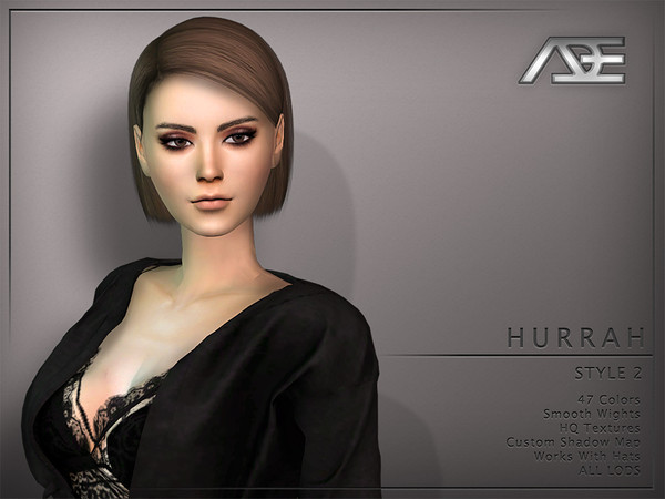 Sims 4 Hurrah Style 2 Hairstyle by Ade at TSR