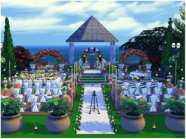 Sims 4 Outdoor Wedding Park by lotsbymanal at TSR