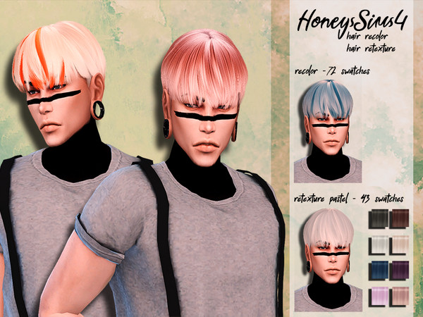 Sims 4 Male hair recolor retexture Musae Gelato by HoneysSims4 at TSR