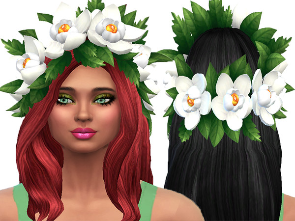 Sims 4 T55 Head flowers by TrudieOpp at TSR