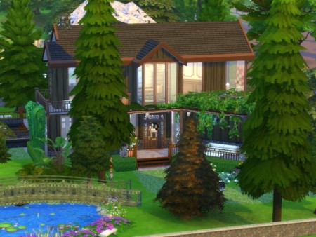 Woody Cabin Home by marxeen at Mod The Sims
