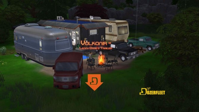 Sims 4 Lenny Drae Trailer from Volkonir v.3 by BulldozerIvan at Mod The Sims