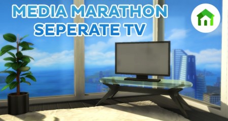 Tiny Living Media Marathoner TV Separated by simsi45 at Mod The Sims