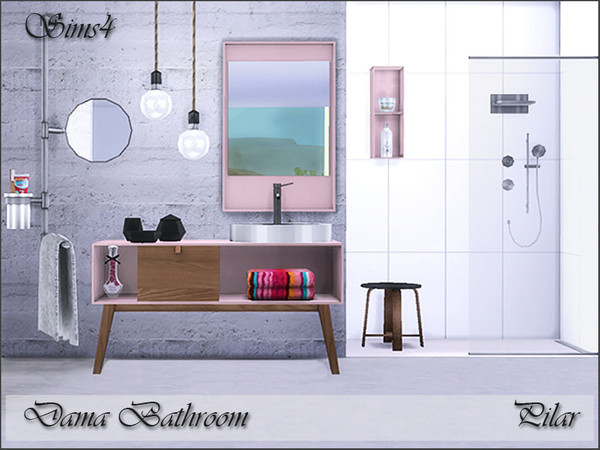 Sims 4 Dama Bathroom by Pilar at TSR