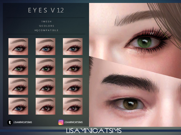 Sims 4 LMCS Eyes V22 by Lisaminicatsims at TSR