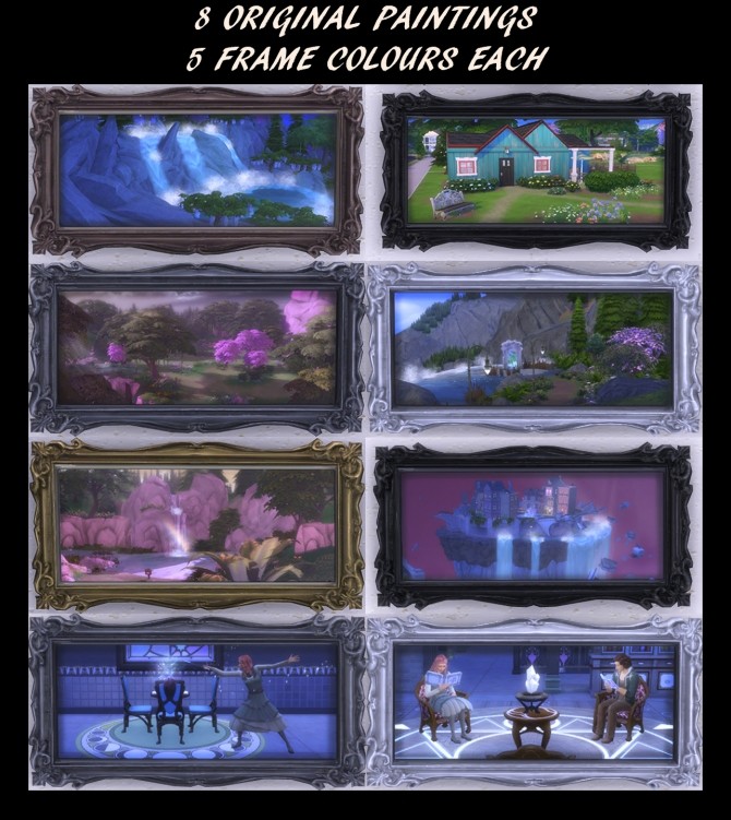 Sims 4 Paintings Echoes of Gaming by Simmiller at Mod The Sims