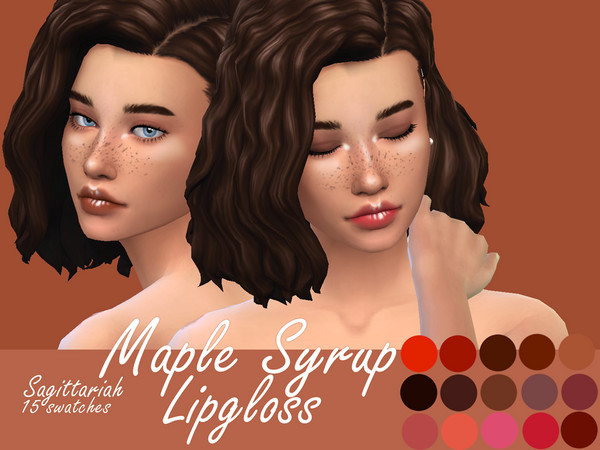 Sims 4 Maple Syrup Lipgloss by Sagittariah at TSR