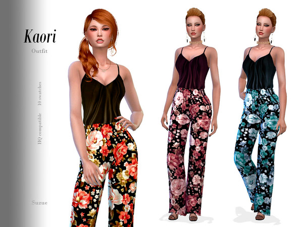 Sims 4 Kaori Outfit by Suzue at TSR