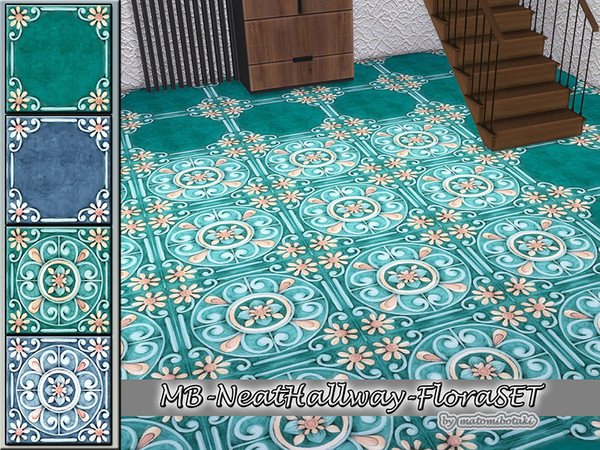 Sims 4 MB Neat Hallway Flora SET by matomibotaki at TSR