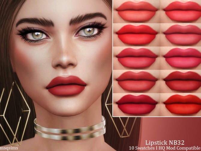 Sims 4 Lipstick NB32 at MSQ Sims