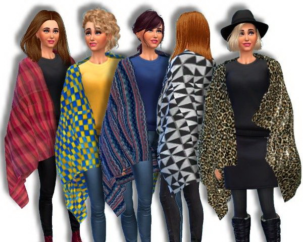 Sims 4 Blanket Cape by Oldbox at All 4 Sims