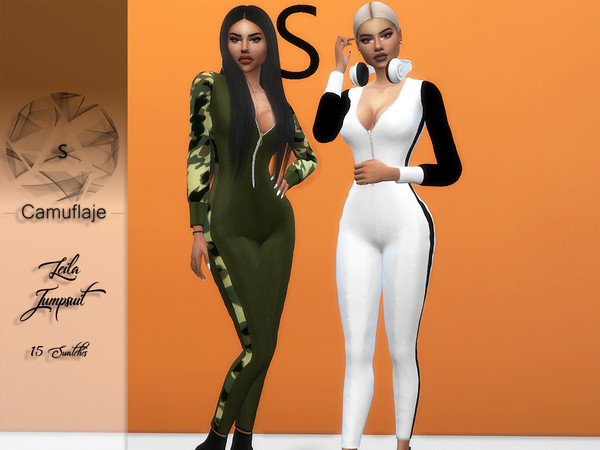 Sims 4 Leila Jumpsuit by Camuflaje at TSR